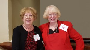 Volunteers Patty Colbert and Bea Robbins helped at SeniorCare's Valentine's Day Breakfast for Meals on Wheels.