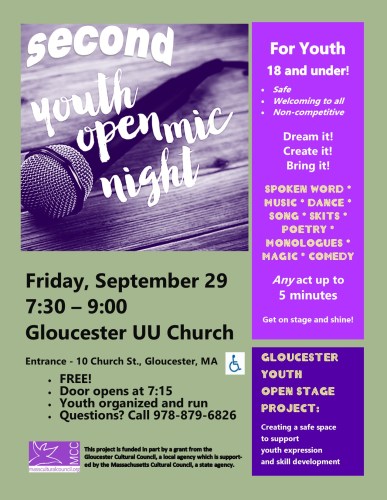 second open mic flyer