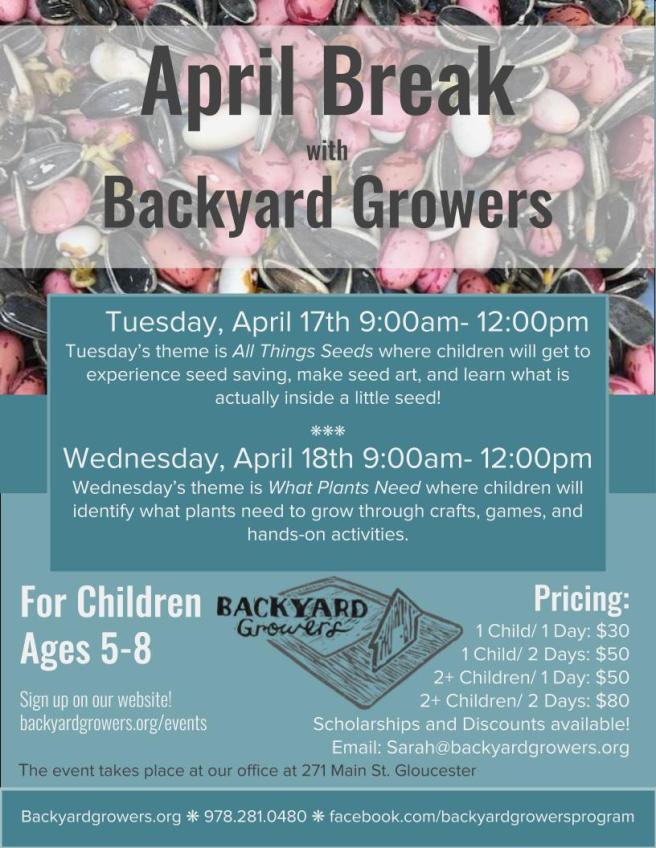 April Break 2018 Flyer