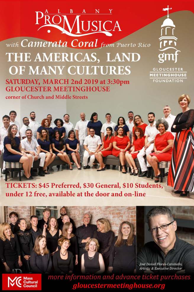 March 2, 2019 THE AMERICAS, LAND OF MANY CULTURES Concert Poster