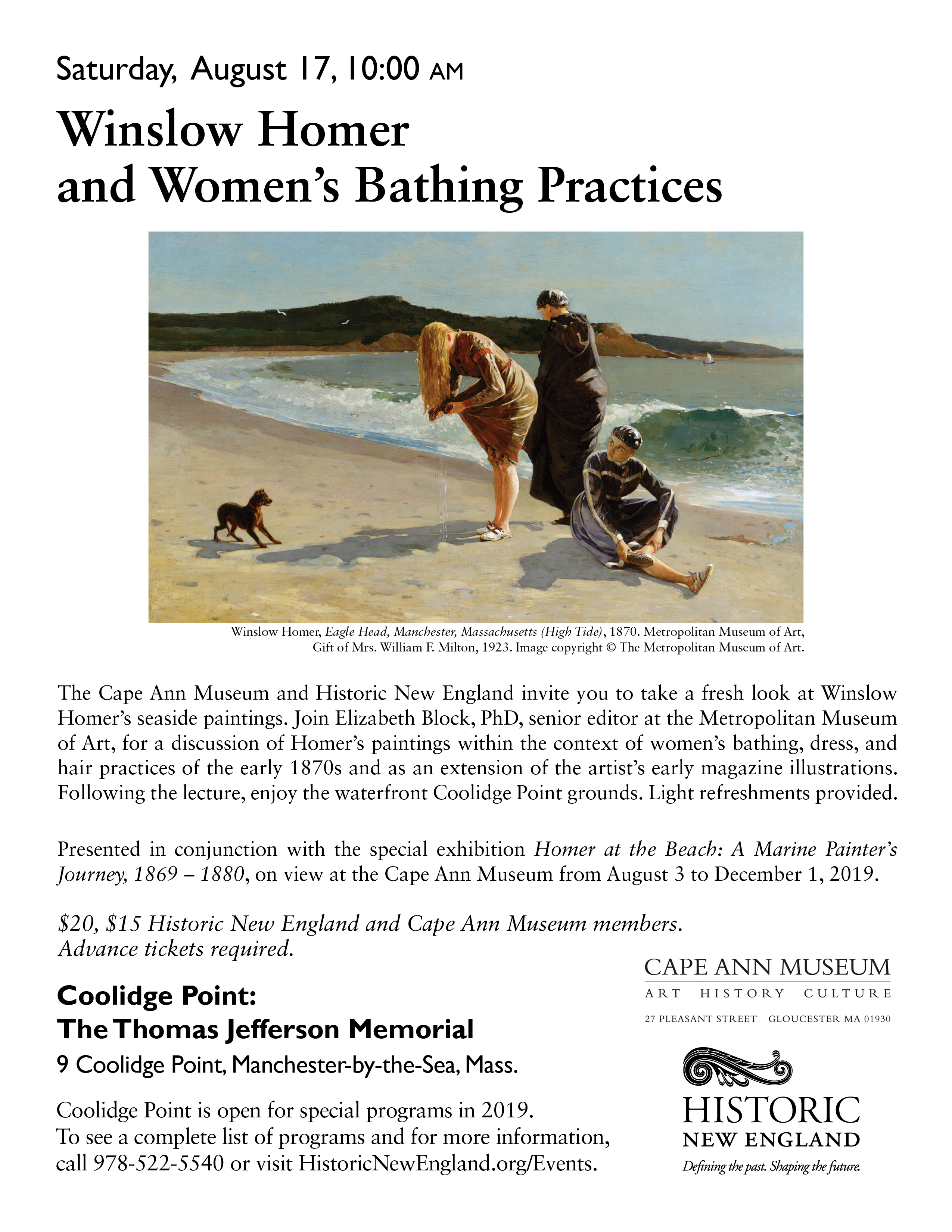 Winslow Homer lecture 2019