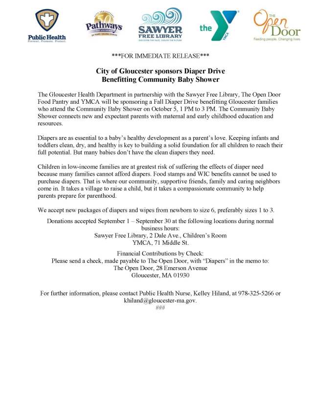 Diaper Drive Press Release